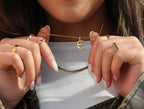 Bubble initial necklace